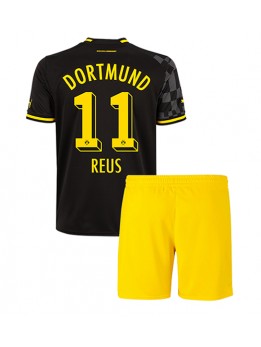 Borussia Dortmund Marco Reus #11 Auswärts Trikotsatz für Kinder 2022-23 Kurzarm (+ Kurze Hosen)